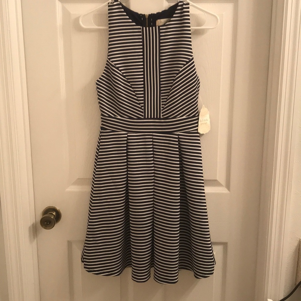 Altar’d State Navy and White Striped Dress